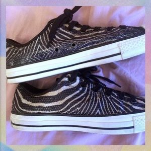 zebra sequin lo top converse sneakers